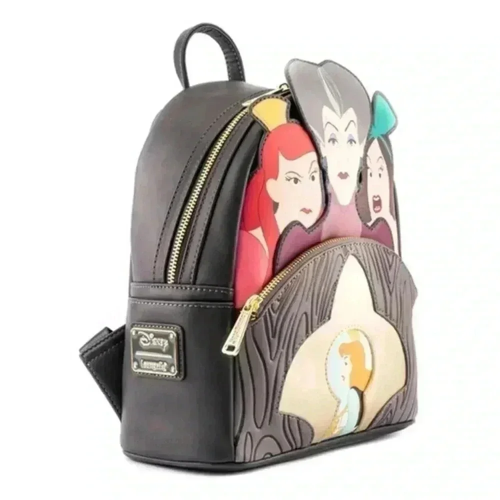 Disney Loungefly Cinderella Evil Stepmother& Stepsisters Villains Mini Backpack